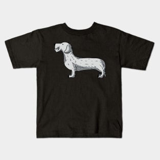 Dachshund Rough Dachshund Vintage Guardian Angel Kids T-Shirt